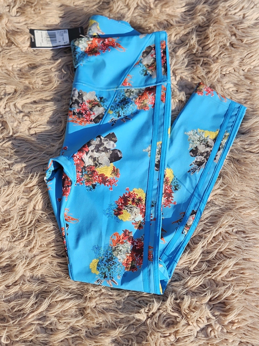 IVY PARK Ivotopia Bright Blue Floral Print Leggings